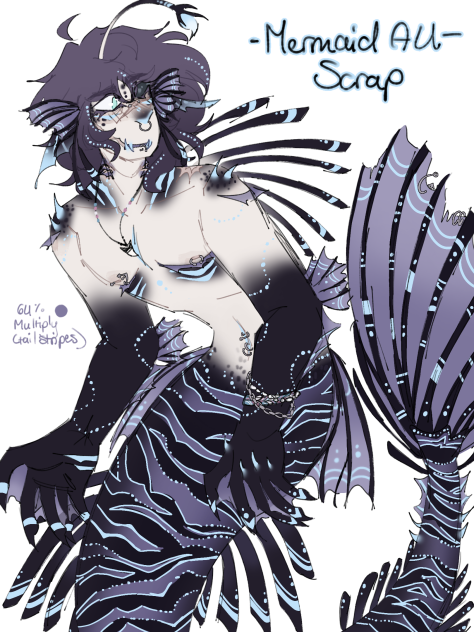 •Mermaid AU Scrap•