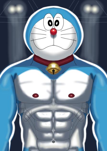 Bodybuilder Doraemon