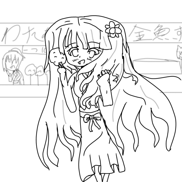 花火 線画