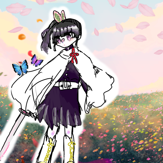 カナヲちゃん描いたよ〜‼︎🦋🪷