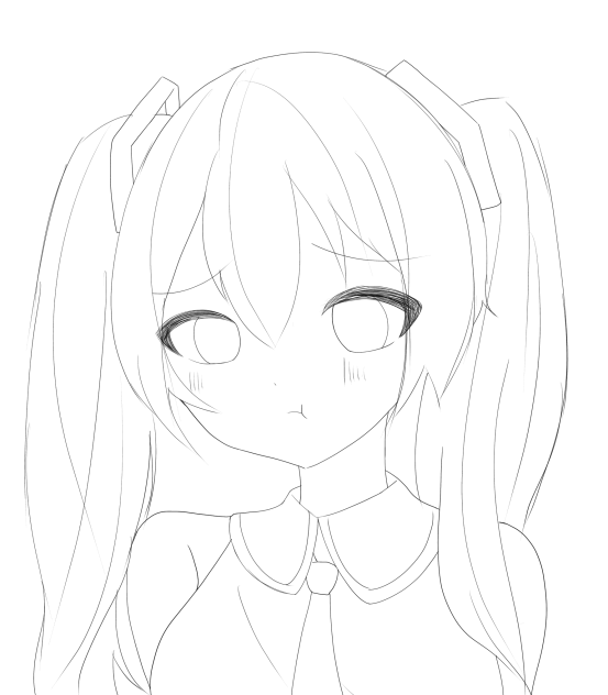 ミクミク　線画