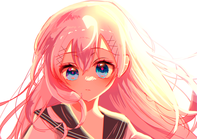 ピンク色に染まって