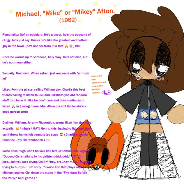 Micheal Afton ref sheet! (this loser)