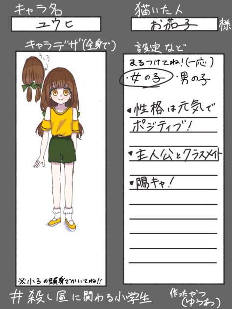 キャラ募集参加したよよよ
