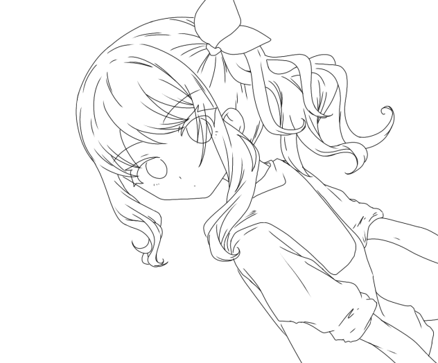 瑞稀ちゃん　線画あぁぁ