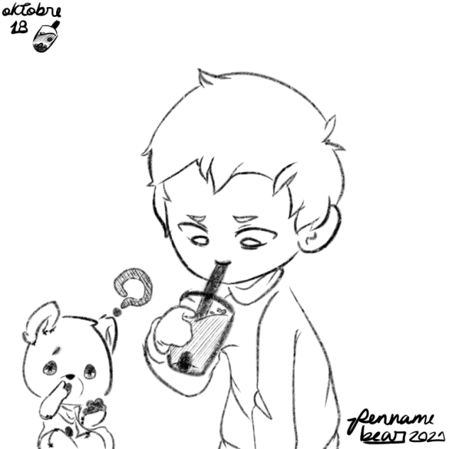 Boba tea without the tea - ibisPaint