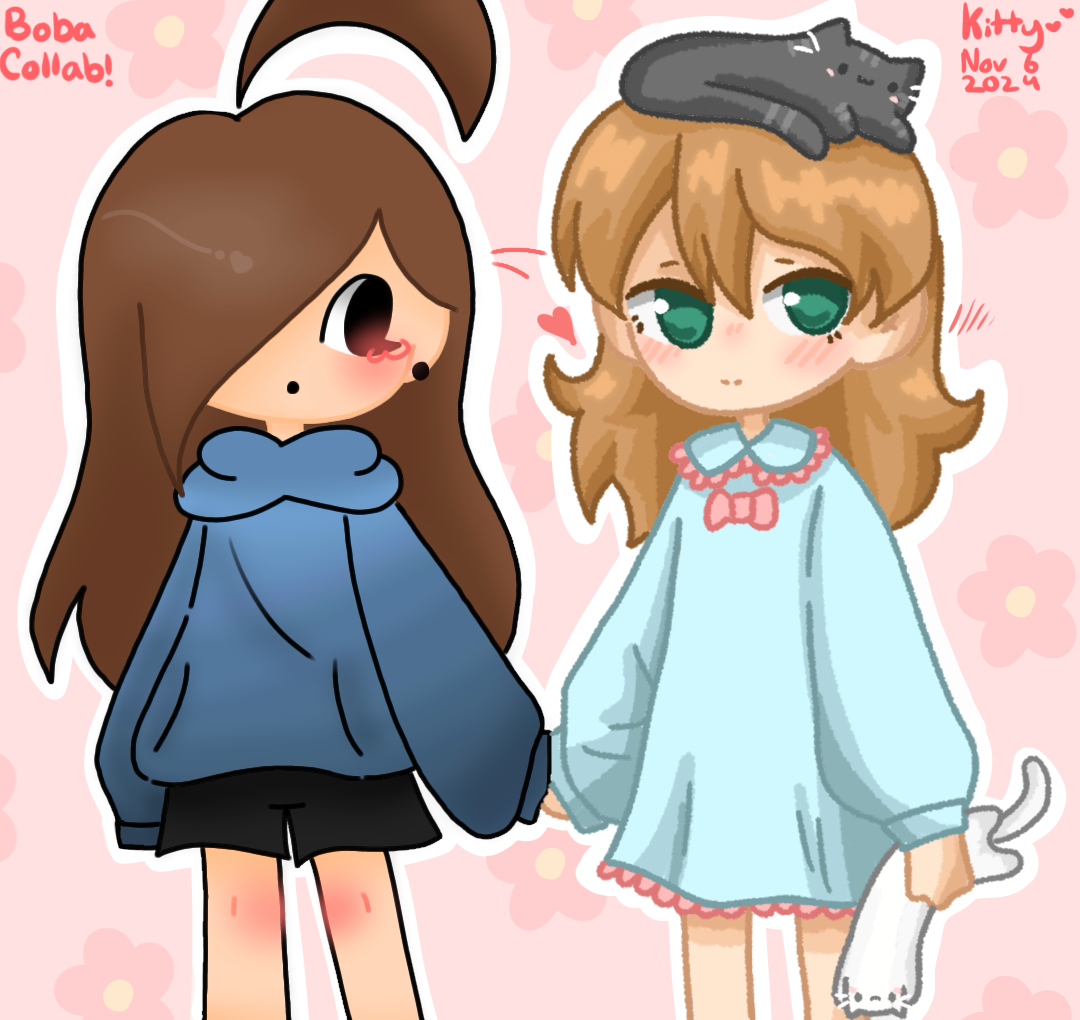 First Collab!!💕🐈🧋 - ibisPaint