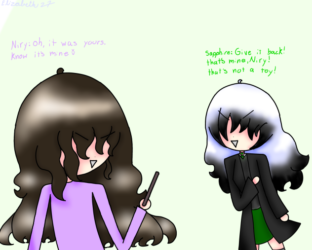 Niry stole Sapphire’s wand