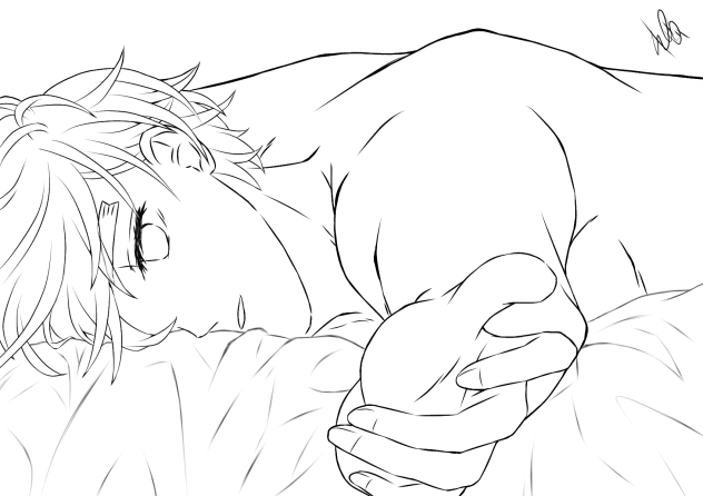 …寝よ♥️の線画