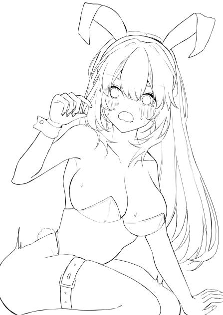 バニーちゃん。線画