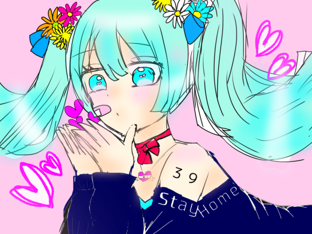 自分の線画を自分で塗る！！！(ナルシストじゃないよ？)