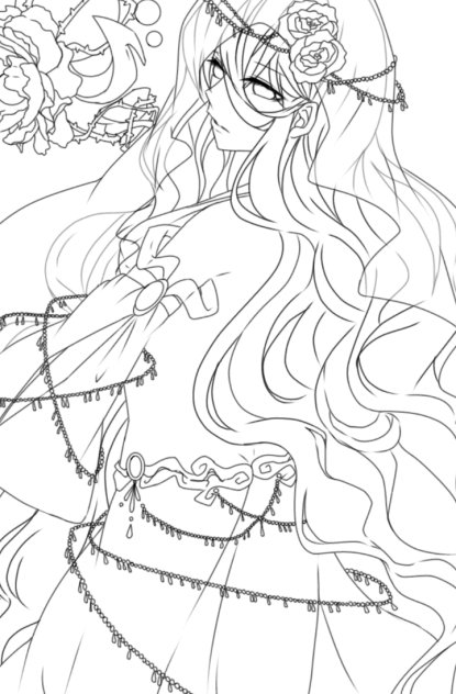 女神 アフロディーテ 線画