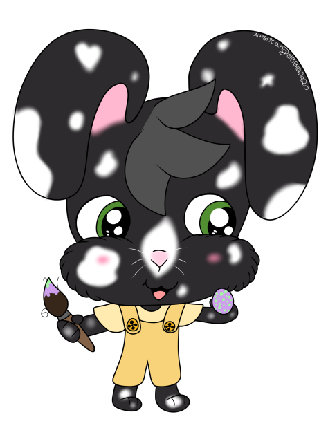 Black And White Easter Bunny Boy - Speed