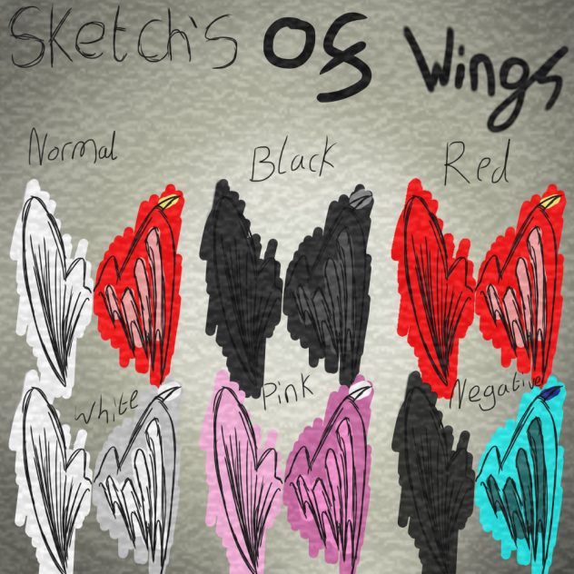 Sketches of wings (Random =P) - ibisPaint