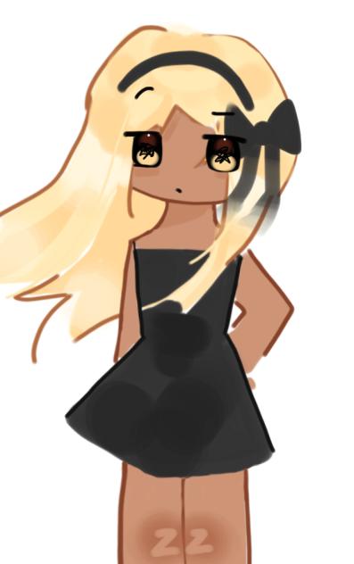 girl with black dress