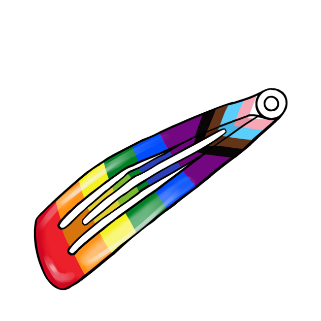 Pride Flag Barrette - Progress - ibisPaint