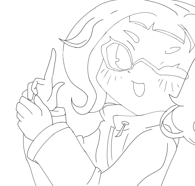 イカさん線画