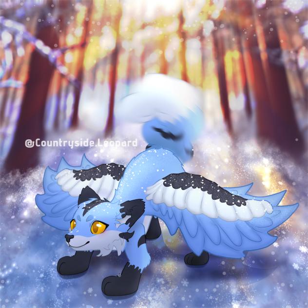 Ace in the snow! ❄🪽 (Art trade)