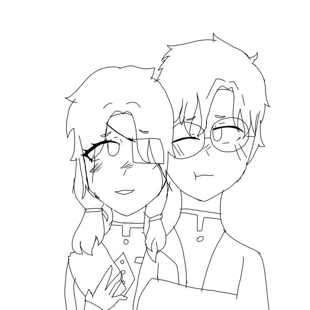 Jusei and Harry as my fav ship! lineart