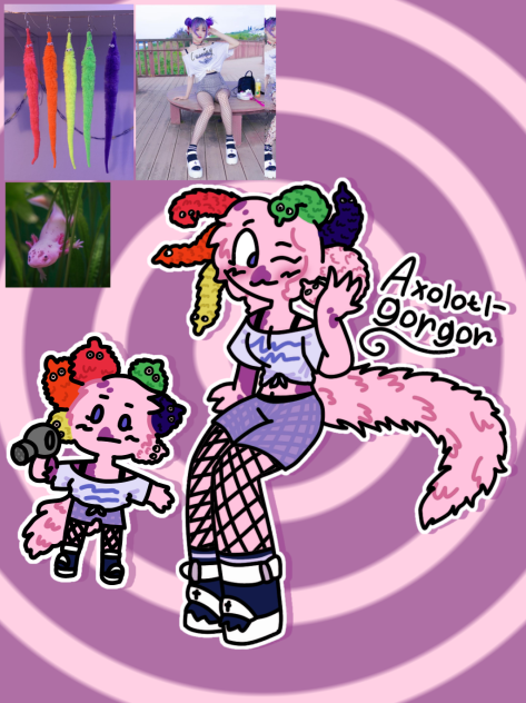 Axolotl-gorgon 🐛🌈👱‍♀️