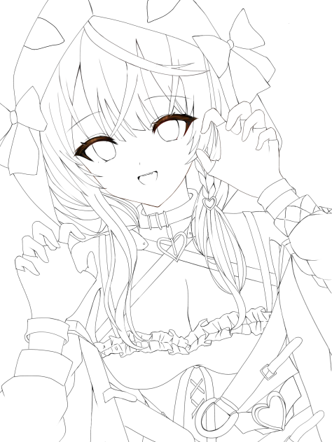 さかまた線画