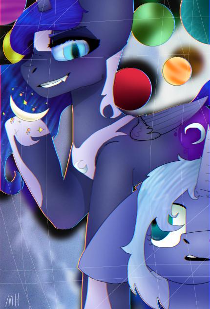 Luna and Nightmare Moon 🌙 👁️