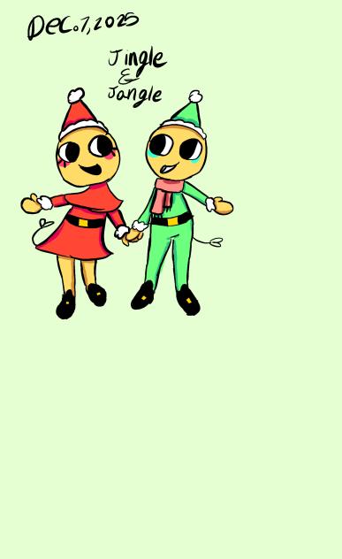 Christmas Dandy World ocs!