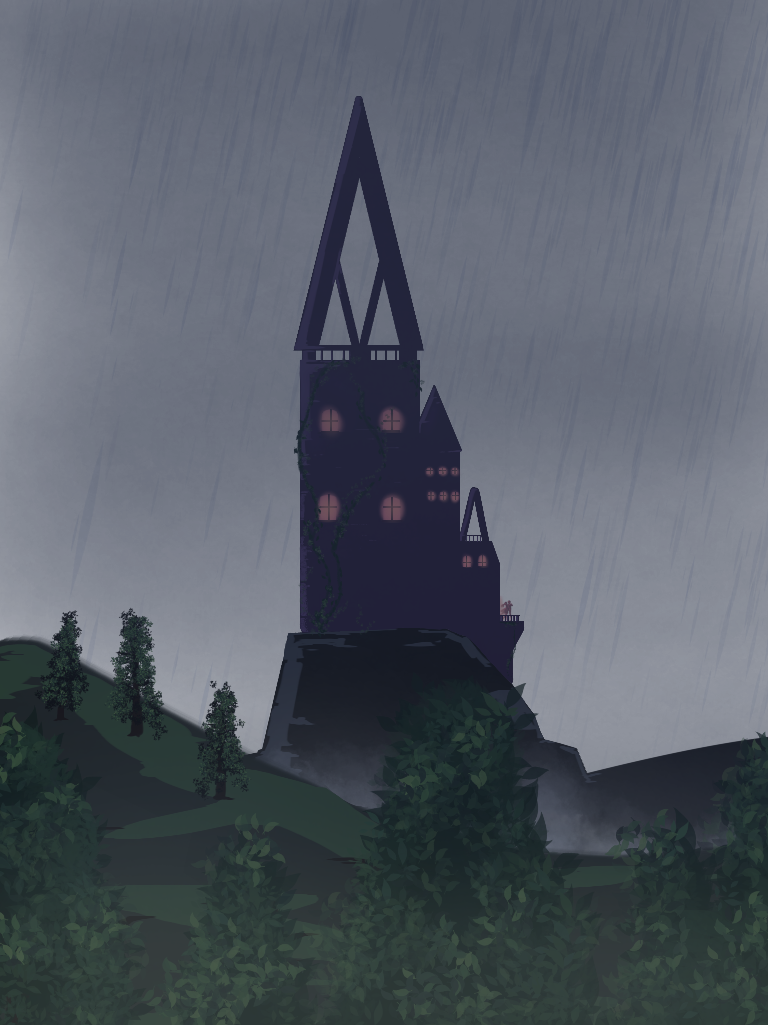 Misty Tower - ibisPaint