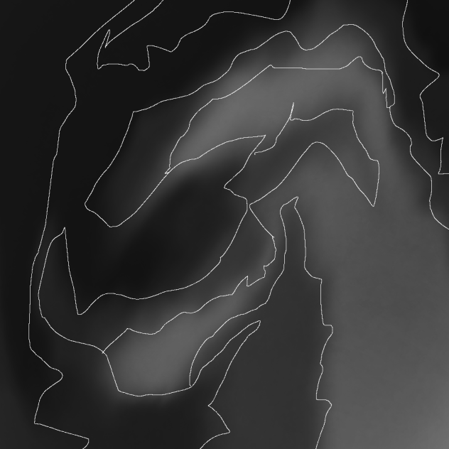 Black Color White Line