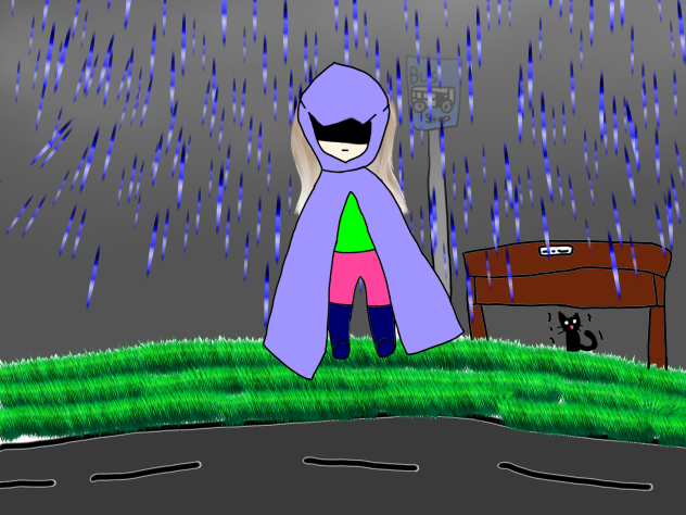 The girl in the raincoat fannart