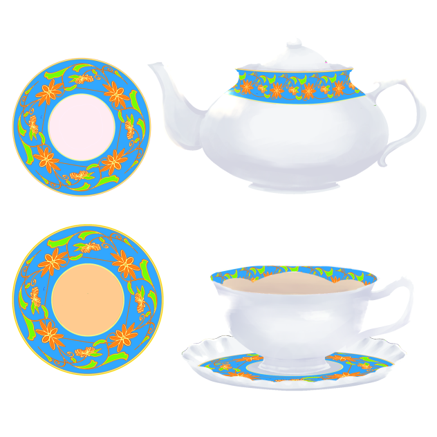 IBM4510 Tea sets blue