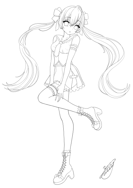 SummerGirl2024（線画）