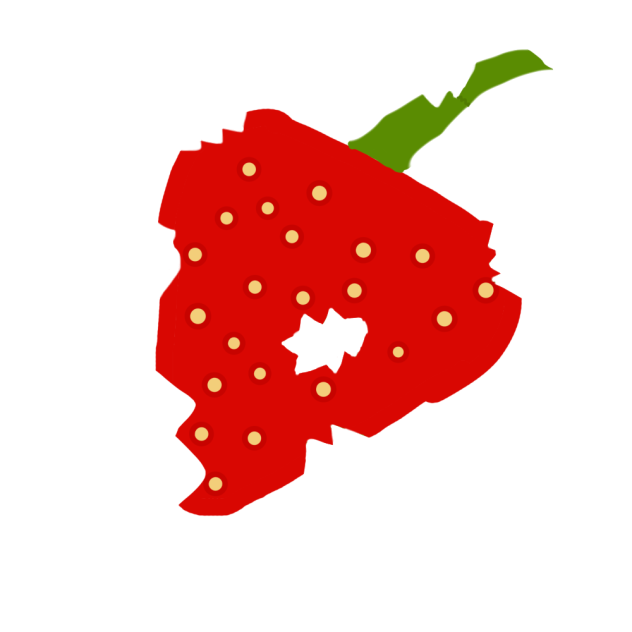 Chewed strawberry