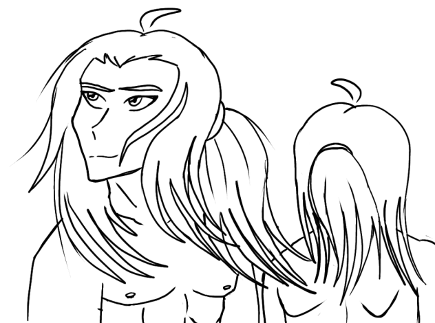 My oc Jackson with a ponytail