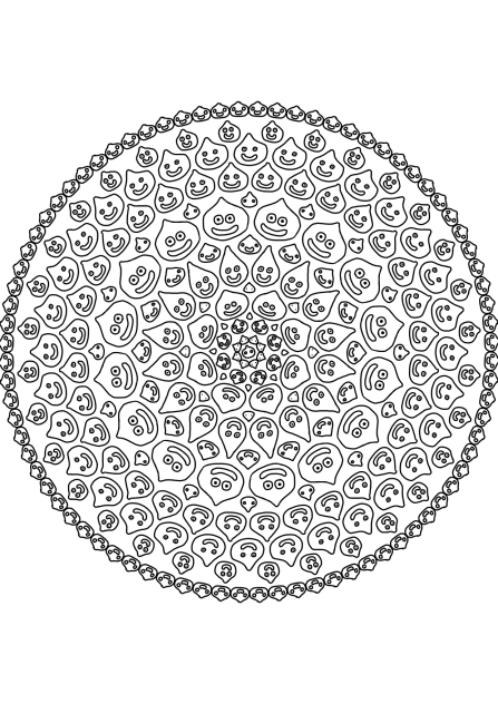 スライムがあらわれた　まんだら塗り絵