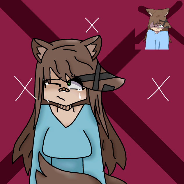 Redraw of crying cat girl
