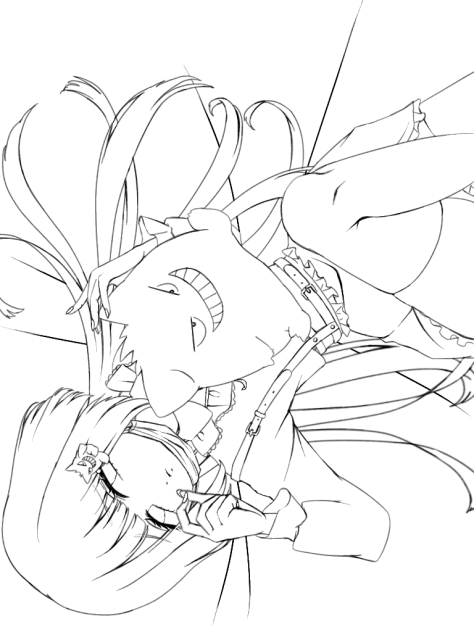 地雷ちゃん 線画