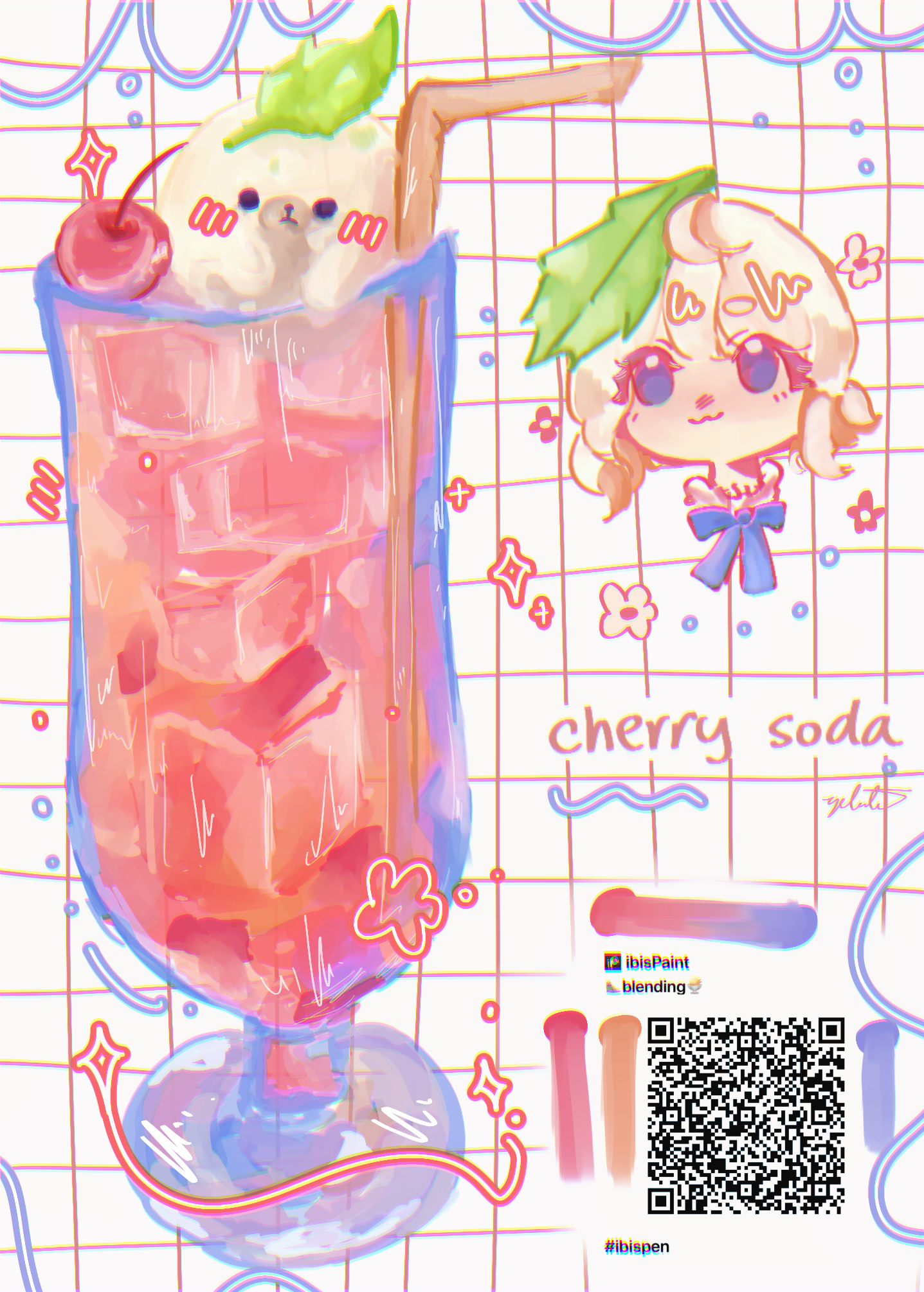 cherry soda 🍒 - ibisPaint