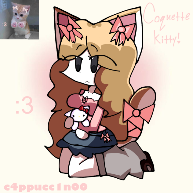 coquette kitty in my style🎀