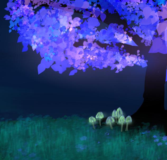 Glowing forest - ibisPaint