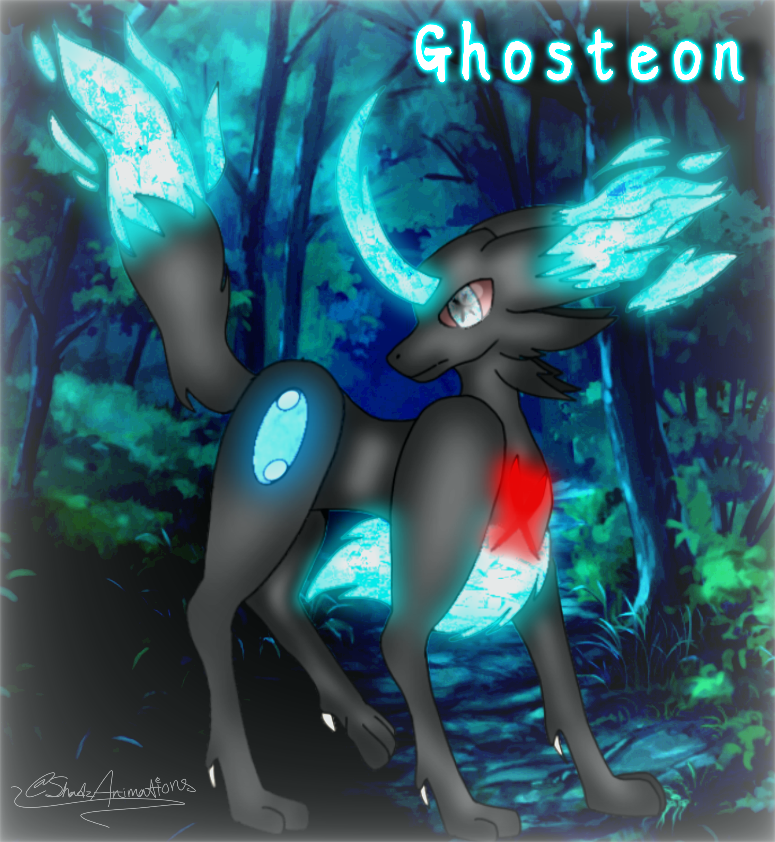 Ghosteon (made up eevee evolution) - ibisPaint