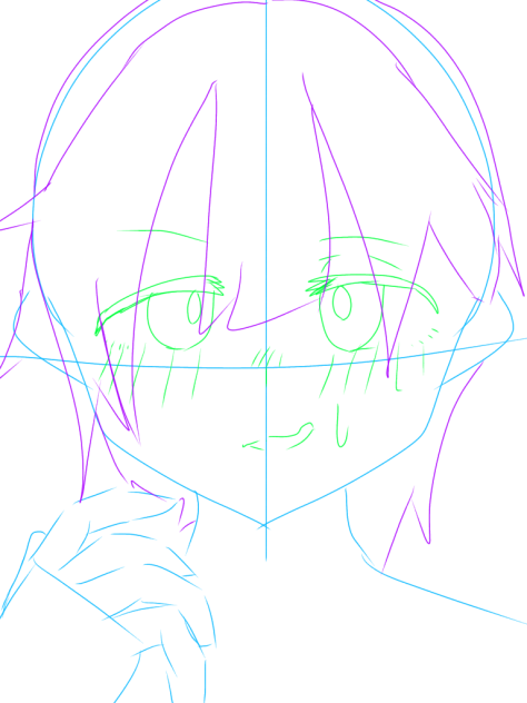 バレンタイン絵 下書き