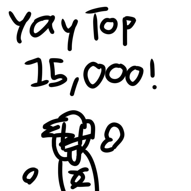 Yay top 15k I will try to draw anime now