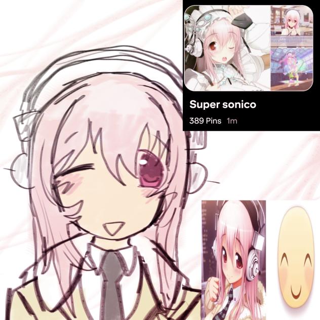 Super Sonico doodle