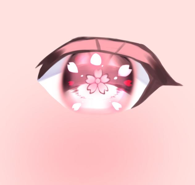 桜が入ったおめめ