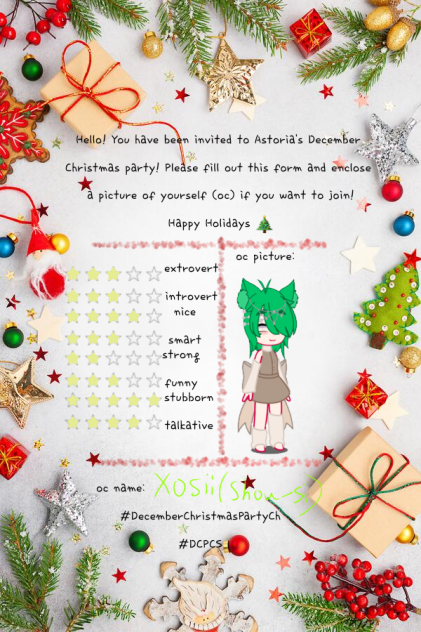 Astoria’s Christmas party sheet 🎄🎄🎄🎄