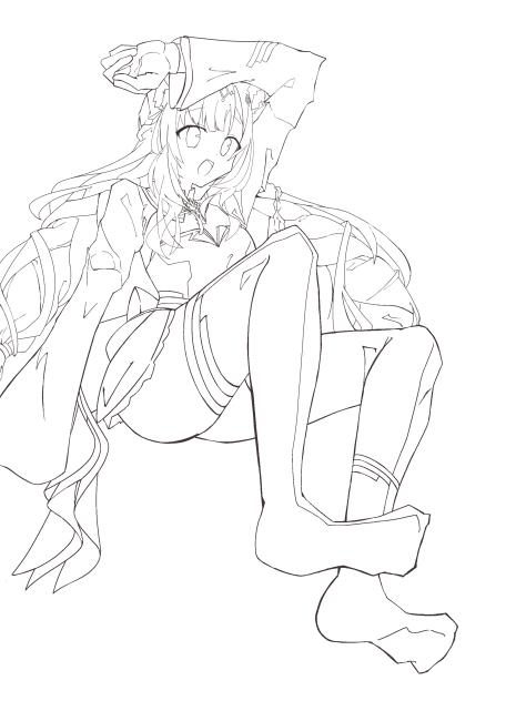 【塗り絵・線画】白上フブキ！　ホロライブ　魔法少女ホロウィッチ