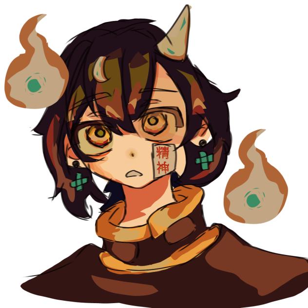 my oc in the TBHK style as Hanko-kun