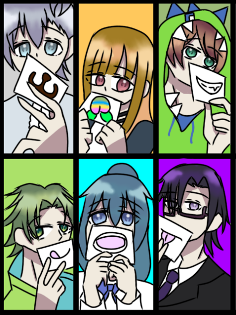 右からじゃぱぱさん、えとさん、ヒロくん、もふくん、るなさん、シヴァさん