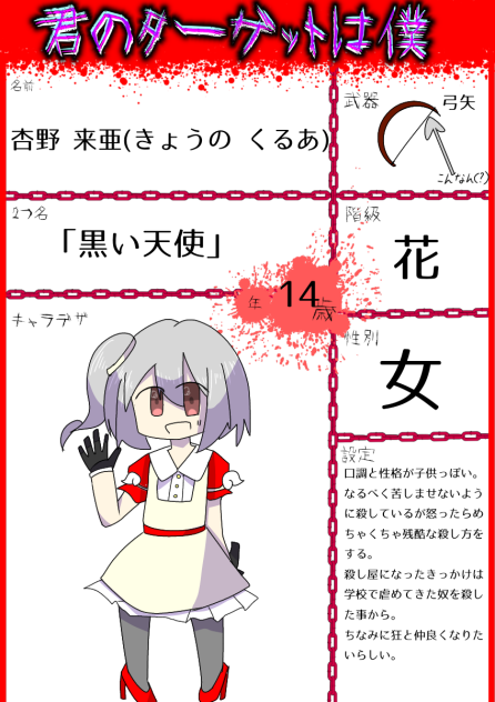 ｢君のターゲットは僕｣キャラ募集